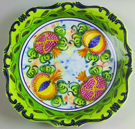 Pomegranate Square Dinner Plate