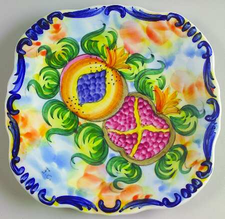 Pomegranate Square Salad Plate