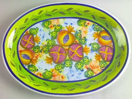 Pomegranate 16" Oval Serving Platter