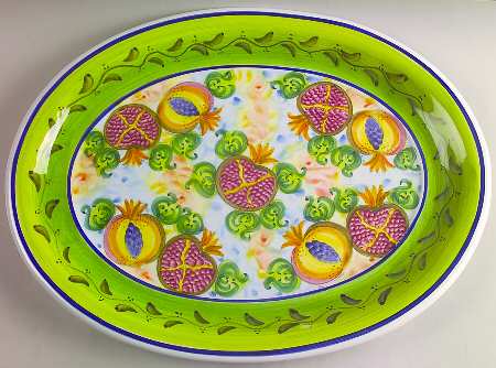 Pomegranate 19" Oval Serving Platter