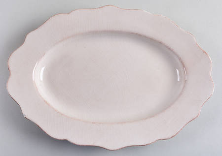 Caldas Ecru (Off White Tan) 12" Oval Serving Platter