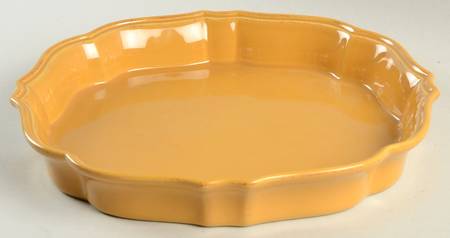Corricoware Mustard 12" Pie Baking Plate