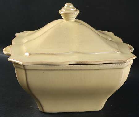 Corricoware Butter Cream (Ivory) Square Covered Vegetable