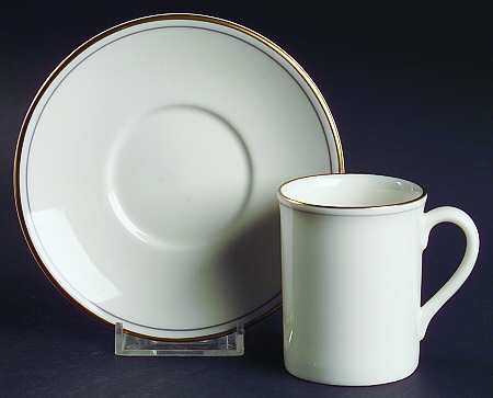 Lumiere Flat Demitasse Cup & Saucer Set