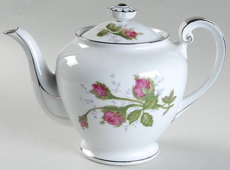 Silvia (Platinum Trim) Teapot & Lid
