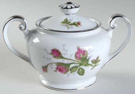 Silvia (Platinum Trim) Sugar Bowl & Lid