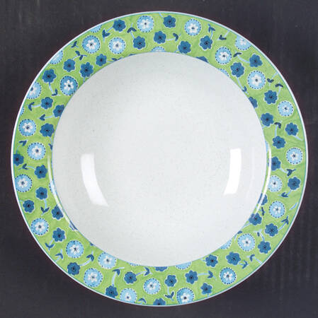 Cote D'Azur Green Rim Soup Bowl