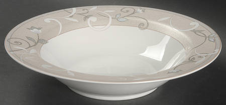 Jewel Tones Beige Rim Soup Bowl