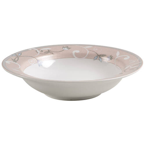 Jewel Tones Beige Rim Fruit/Dessert (Sauce) Bowl