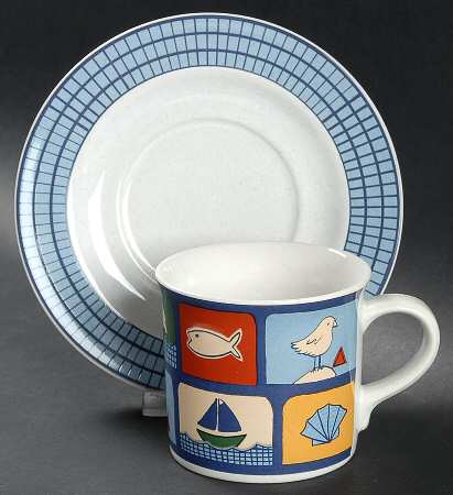 Nantucket Flat Cup & Saucer Set