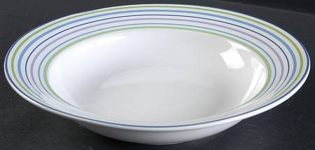 Purple Rain Large Rim Soup Bowl