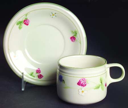 Strawberry Festival Flat Cup & Saucer Set