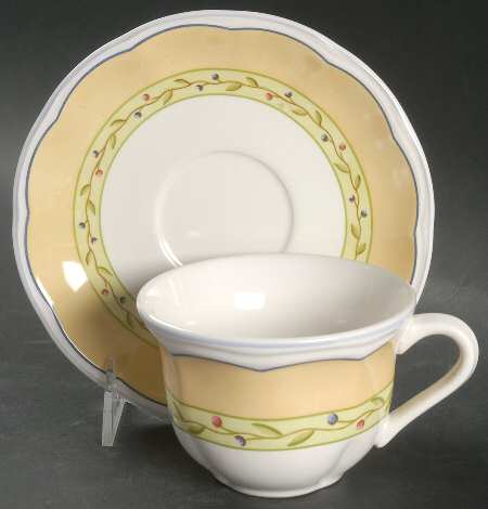 Provence Garden Flat Cup & Saucer Set