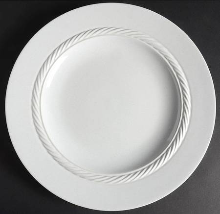 Braid White 12" Chop Plate (Round Platter)