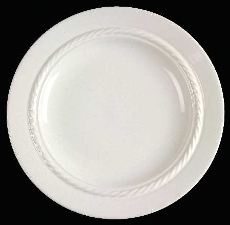 Braid White Salad Plate