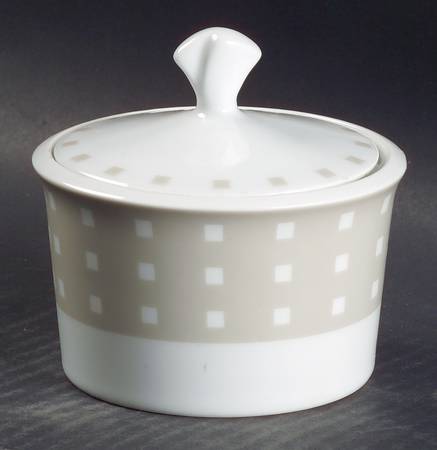 Avenue Taupe Sugar Bowl & Lid