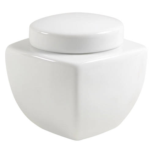 Calais White Sugar Bowl & Lid
