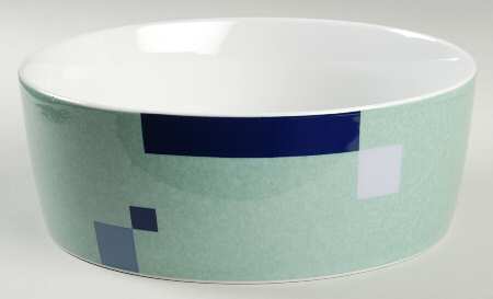 Color Chip Blue 8" Round Vegetable Bowl