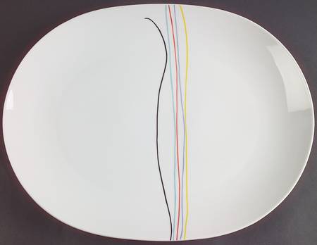 Color Threads 14" Oval Serving Platter