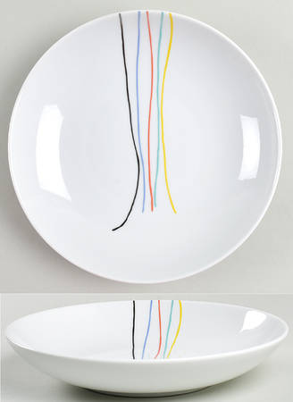Color Threads Coupe Soup Bowl