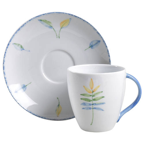 Foliage Festival Flat Cup & Saucer Set
