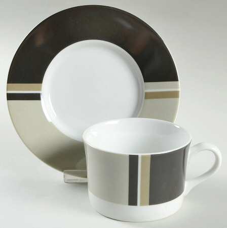 High Society Flat Cup & Saucer Set