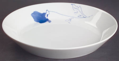 Ming Blue Large Coupe Soup Bowl