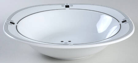 Tuxedo Square 9" Round Vegetable Bowl