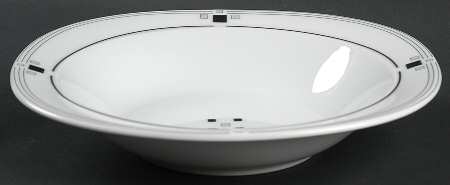 Tuxedo Square Rim Soup Bowl