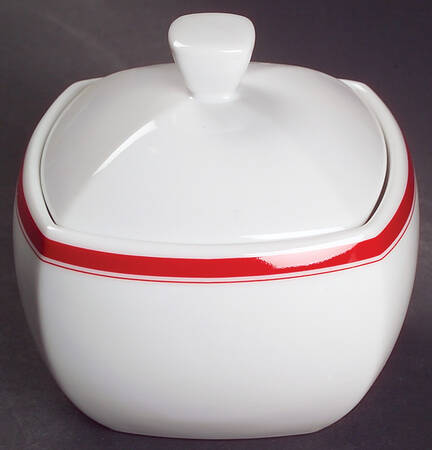 Accent Red Sugar Bowl & Lid