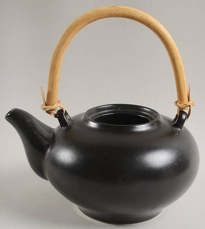Jet Black Teapot No Lid