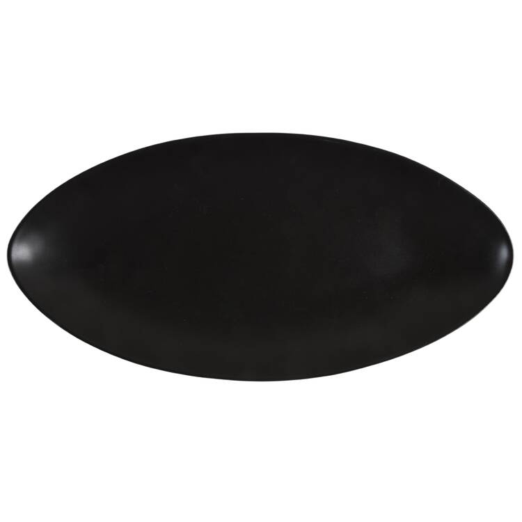 Jet Black 14" Oval Serving Platter by Studio Nova