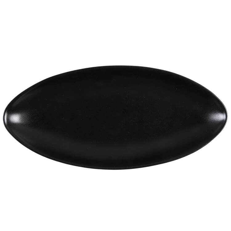 Jet Black 10" Oval Serving Platter by Studio Nova