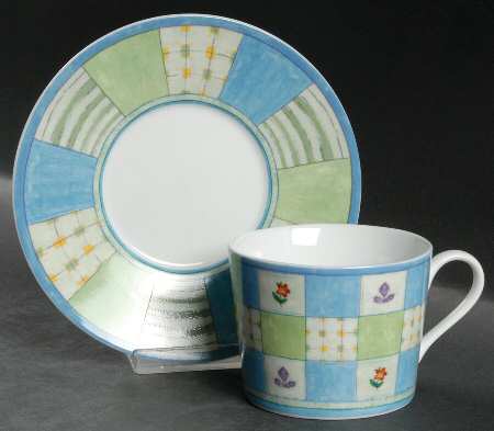 Botanical Glory Flat Cup & Saucer Set