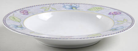 Lilac Garden Large Rim Soup Bowl