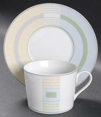 Parallel Flat Cup & Saucer Set