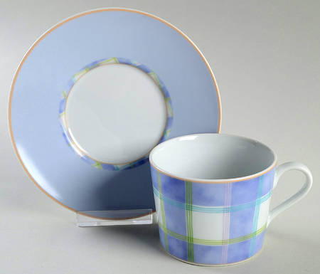 Parisian Cafe Flat Cup & Saucer Set