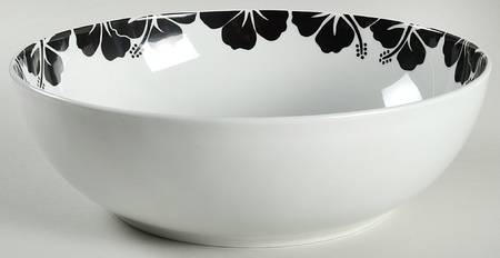 Aloha Black 12" Large Salad Serving Bowl