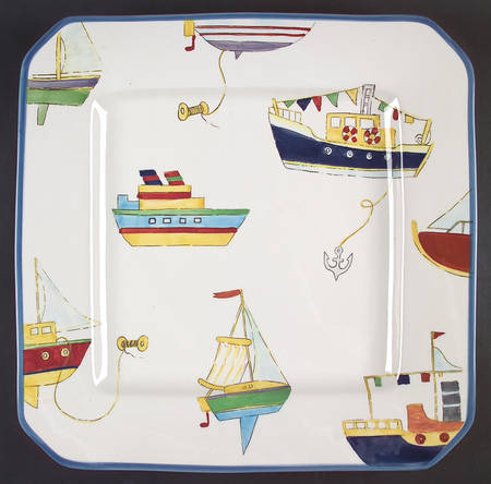 Yacht Race 16" Square Serving Platter