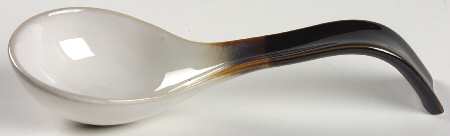 Nova Black (Newer, Grayish White Center) Spoon Rest/Holder (Holds 1 Spoon)