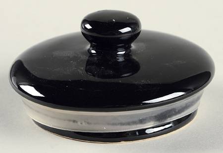 Nova Black (Newer, Grayish White Center) Lid for Small Canister