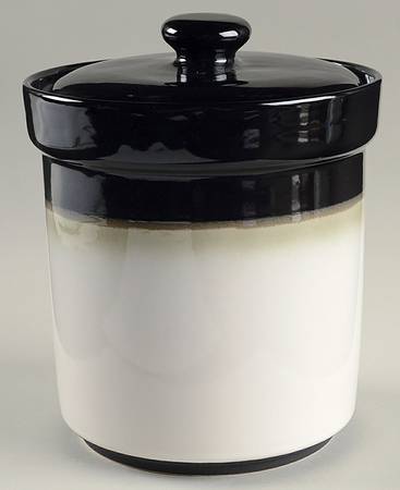 Nova Black (Newer, Grayish White Center) Extra Large Canister & Lid