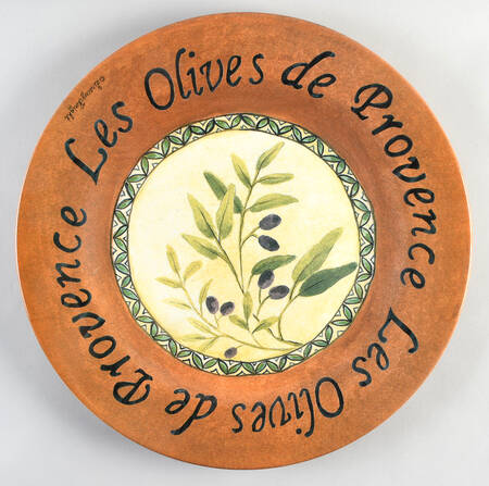 Les Olives 15" Melamine Chop Plate (Round Platter)