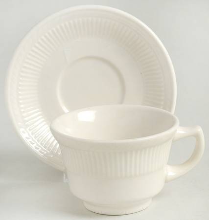 Staffordshire Flat Cup & Saucer Set