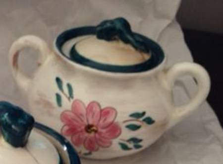 Flora (Terra Rose) Sugar Bowl & Lid
