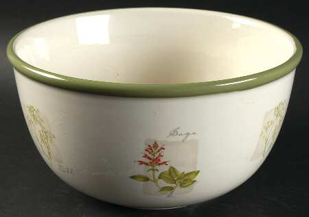 Herb Garden 8" Round Vegetable Bowl