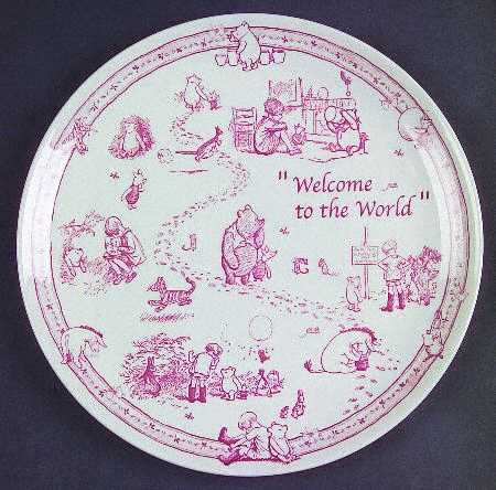 Classic Pooh Discovery (Pink) Medium Child's Plate