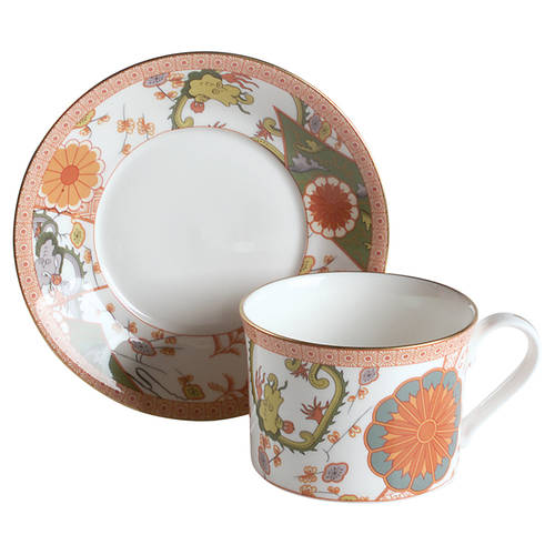 Kyushu Flat Cup & Saucer Set