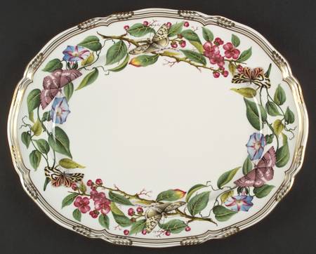 Butterfly Garden 14" Oval Serving Platter