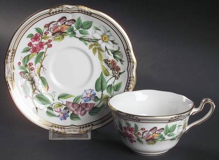 Butterfly Garden Flat Cup & Saucer Set
